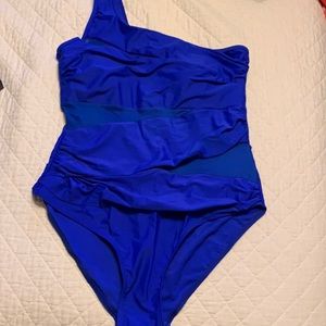 New Blue One Shoulder Swimsuit XXL